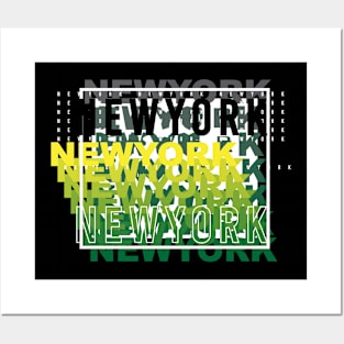 urban new york colourful typography Posters and Art